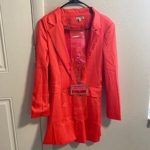 Bright pink Fashion Nova Blazer Dress